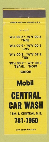 Matchbook cover mobil oil gs - matchbook,
