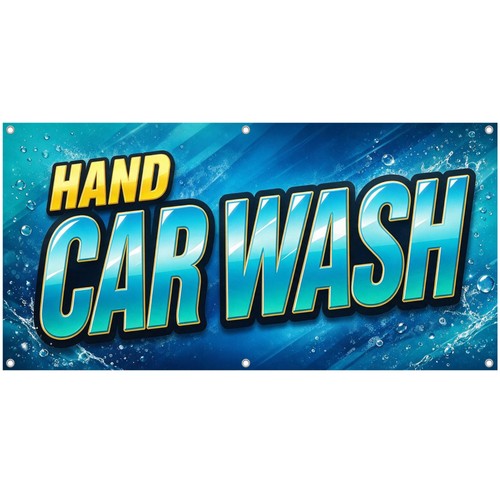 Hand car wash - wash, banner