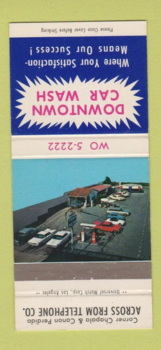 Matchbook cover downtown - cover,