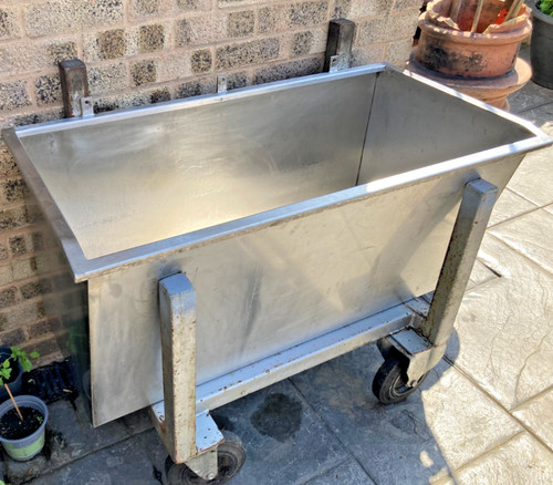 Stainless steel mobile sink - steel,
